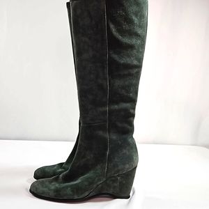 Antonio Melani Green Suede Boots Sz 9